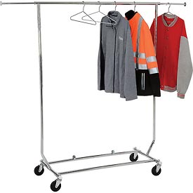 Picture of Amko Displays RCS-1 Econoco Salesmans Collapsible Portable Clothing Rack - Round Tubing&#44; Chrome