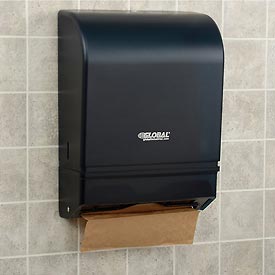 TD017501-005 Global Industrial Plastic 350 C-Fold & 540 Multi-Fold Paper Towel Dispenser