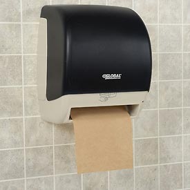 TD024501-063 Global Industrial Plastic Auto Roll Paper Towel Dispenser, Smoke Gray & Beige Finish - 8 in. Roll