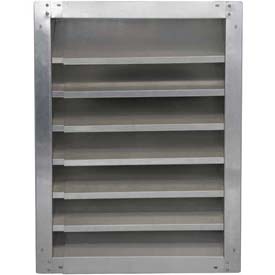 GAFL 36-2436 High Galvanized Fixed-Height Adjustable Width Louver, 36 in.