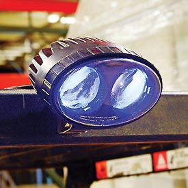 Blue LED Forklift Pedestrian Safety Warning Spotlight - Black