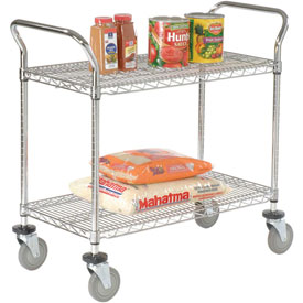Global Industrial 188704 Nexel Wire Utility Cart - 2 Shelves, 36 x 18 in. - 800 lbs