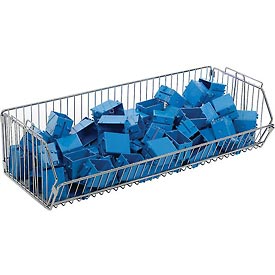 Stackable Wire Storage Bin - Gray - 36 x 14 x 9 in.