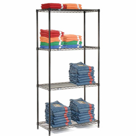 Global Industrial 18367B Nexel Black Epoxy Wire Shelving, 36 x 18 x 74 in.