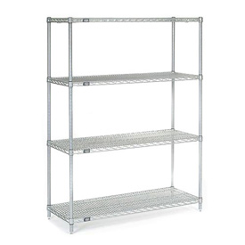Picture of Global Industrial 14426C Nexel Chrome Wire Shelving&#44; 42 x 14 x 63 in.
