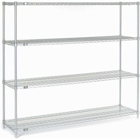 Nexel Chrome Wire Shelving - Chrome - 60 x 14 x 63 in.
