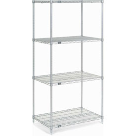 Picture of Global Industrial 14247C Nexel Chrome Wire Shelving&#44; 24 x 14 x 74 in.