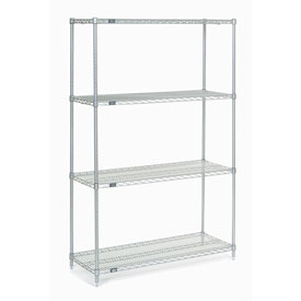 Picture of Global Industrial 14427C Nexel Chrome Wire Shelving&#44; 42 x 14 x 74 in.