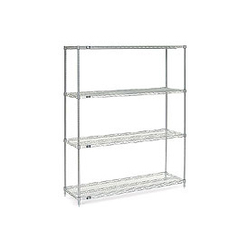 Picture of Global Industrial 14487C Nexel Chrome Wire Shelving&#44; 48 x 14 x 74 in.
