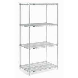 Picture of Global Industrial 21307C Nexel Chrome Wire Shelving, 30 x 21 x 74 in.