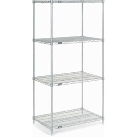 Picture of Global Industrial 24367C Nexel Chrome Wire Shelving, 36 x 24 x 74 in.