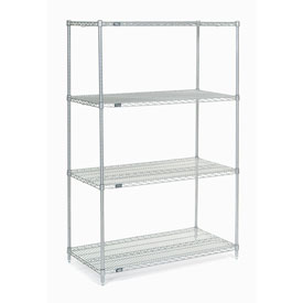 Picture of Global Industrial 24487C Nexel Chrome Wire Shelving, 48 x 24 x 74 in. - NSF Certified