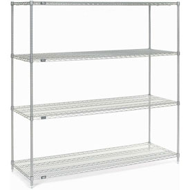 Picture of Global Industrial 24727C Nexel Chrome Wire Shelving, 72 x 24 x 74 in.