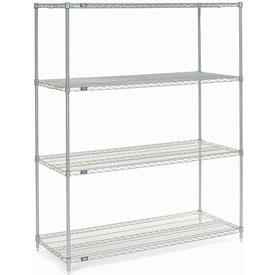Nexel Chrome Wire Shelving - Chrome - 60 x 30 x 74 in.