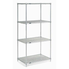 Picture of Global Industrial 14248C Nexel Chrome Wire Shelving&#44; 24 x 14 x 86 in.