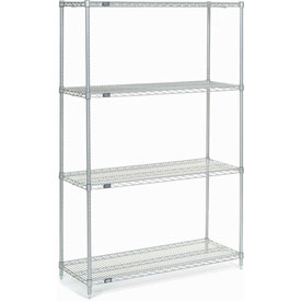 Picture of Global Industrial 14428C Nexel Chrome Wire Shelving&#44; 42 x 14 x 86 in.