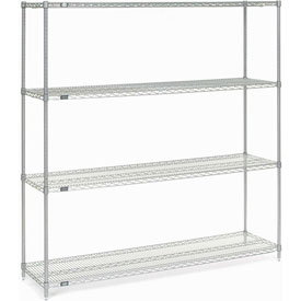 Nexel Chrome Wire Shelving - Chrome - 60 x 14 x 86 in.