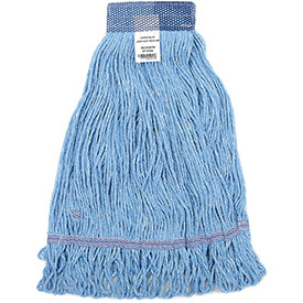 41383 Global Industrial Large Blue Looped Mop Head, Wide Band