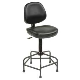 Picture of Global Industrial 516124 protective Shop Stool - Vinyl&#44; Black