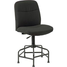 Big & Tall Stool Without Arms, Fabric, Black