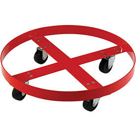 Drum Dolly - Orange - 55 Gallon - Steel Wheels - 1000 lbs Capacity