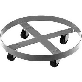 Stainless Steel Dolly for 55 gal Drum - Gray - 800 lbs
