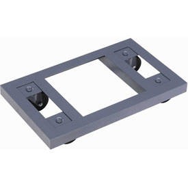 36 x 24 in. Steel Dolly with Open Deck & Rubber Wheels - Gray - 1200 lbs