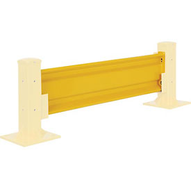Global Industrial 436725-R-5 Protective Rail Barrier, Yellow - 5 ft. Rail