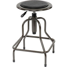277615 Vinyl Industrial Stool - Black -  Interion