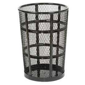 Outdoor Metal Trash Container Black - 48 gal