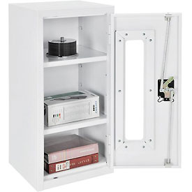Clear View Wall Storage Cabinet Assembled - Off White - 13.75 x 12.75 x 30 in.