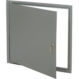 Global Industrial 602332 24 x 24 in. Multi Purpose Metal Access Panel, Key Lock - Gray Powder Coat Primer