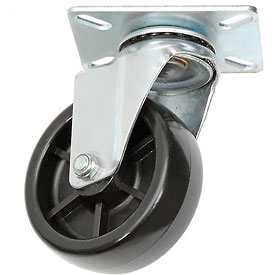 Global Industrial RP1010 Replacement 4 in. Plastic Caster & Hardware for 1 Cubic Yard Standard Tilt Trucks