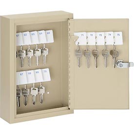 Global Industrial 493318 Key Cabinet - 30 Keys, Sand