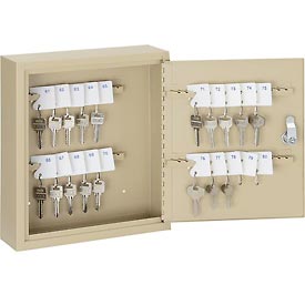 Global Industrial 493319 Key Cabinet - 60 Keys, Sand