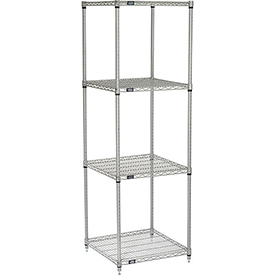 Picture of Nexel 24247EP Nexelate Wire Shelving, Silver - 24 x 24 x 74 in.