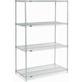 Picture of Nexel 24487EP Nexelate Wire Shelving, Silver - 48 x 24 x 74 in.