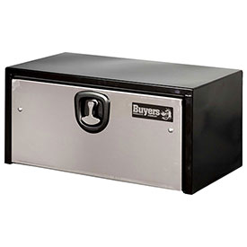Picture of Buyers Products 1702703 Steel Underbody Truck Box with Stainless Steel Door&#44; Black & Silver - 18 x 18 x 30 in.