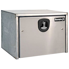 Picture of Buyers Products 1702605 Stainless Steel Underbody Truck Box with Stainless Steel Door&#44; Silver - 18 x 18 x 36 in.