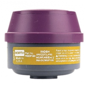 North Combination Gas and Vapor Cartridges, 75SCP100L, 2/Pk