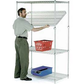 Picture of Nexel 18608AZ Poly-Z-Brite Quick Adjust Wire Shelving, Clear Epoxy - 60 x 18 x 86 in.