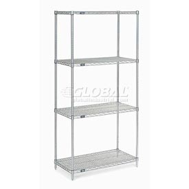 Picture of Nexel 24368SS Stainless Steel Wire Shelving, Gray - 36 x 24 x 86 in.