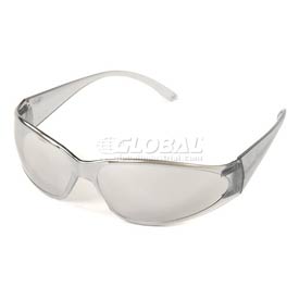 Boas, Safety Glasses, Anti-Scratch, Silver Mirror Lens, Gray Frame