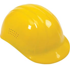 Vented Bump Cap, Front Brim, 4-Point Pinlock Suspension, Fits Hat Size 6 1/2 to 7 3/4, Yellow