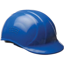 Vented Bump Cap, Front Brim, 4-Point Pinlock Suspension, Fits Hat Size 6 1/2 to 7 3/4, Blue