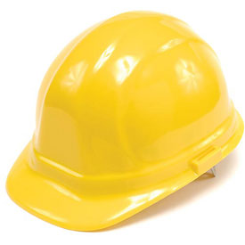 Hard Hat, Omega II, Polyethylene, 6 Point Ratchet, Type 1, Class E, Yellow