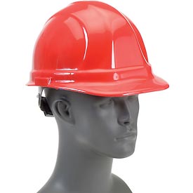 Hard Hat, Omega II, Polyethylene, 6 Point Ratchet, Type 1, Class E, Red