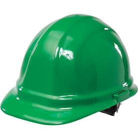 Hard Hat, Omega II, Polyethylene, 6 Point Ratchet, Type 1, Class E, Green