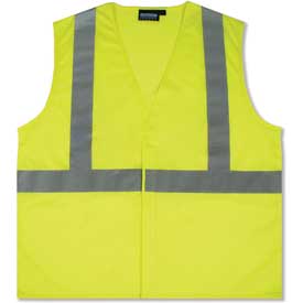 100% Polyester, Hook & Loop Closure, 0 Outside Pockets, Hi Viz Lime, Size 5XLarge