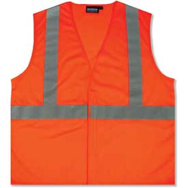 61434 Aware Wear Model S362 ANSI Class 2 Economy Mesh Vest, Orange - Large